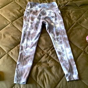 Length - 33 inch.  Hip length - 15 very stretchy, and has pockets on both sides